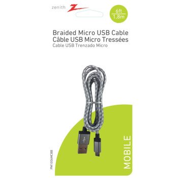 Zenith PM1006MCBB USB Cable, Black Sheath