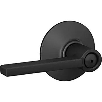 Schlage F Series F40 V LAT 622 COL Privacy Lever, Mechanical Lock, Matte Black, Metal, Residential, 2 Grade