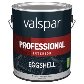 Valspar 11800 Series 045.0011814.007 Interior Paint, Eggshell Sheen, Neutral, 1 gal, Can, 350 to 450 sq-ft Coverage Area