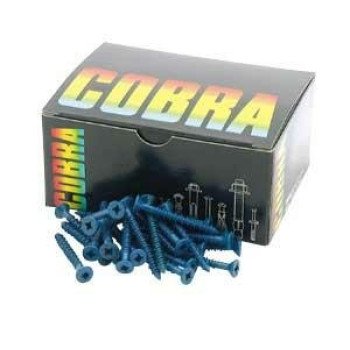 Cobra Anchors CobraTap 630C Concrete Screw, 1/4 in Dia, 1-1/4 in L, 425 lb, Steel, Cobra-Coated, 100/BX