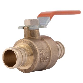 SharkBite 22462LFA Ball Valve, 3/4 in Connection, Barb x Barb, 200 psi Pressure, DZR Brass Body