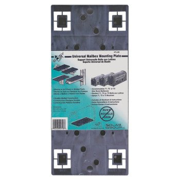 Gibraltar Mailboxes PLMB0060 Universal Mailbox Mounting Board, Plastic, Black