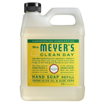 Mrs. Meyer's Clean Day 70003 Hand Soap Refill, Liquid, Honeysuckle, 33 fl-oz Bottle