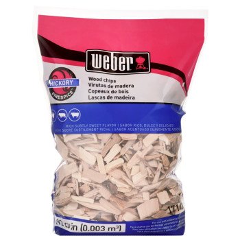 Weber 17143 Smoking Chips, Hickory, Wood, 192 cu-in Bag