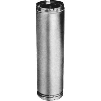 AmeriVent 8HS-12 Chimney Pipe, 11 in OD, 12 in L, Galvanized Stainless Steel