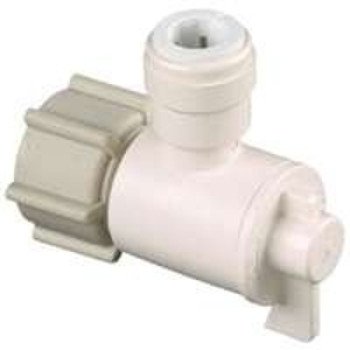 Watts 3553-0608/P-675 Angle Valve, 1/2 x 1/4 in Connection, NPS x CTS, 250 psi Pressure, Thermoplastic Body