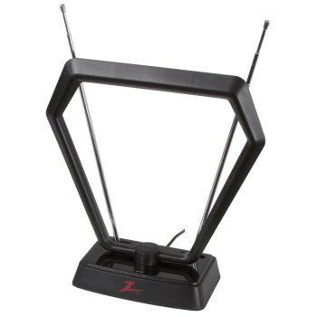 Zenith VN1ANTP2 Indoor Antenna, 47 to 230 MHz VHF/470 to 860 MHz UHF Signal Bandwidth, 8.5 in H x 5.17 in W x 3 in D