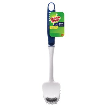 Scotch-Brite 496 Cleaning Brush, 12 in OAL, Blue/White Handle