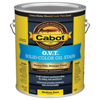 Cabot O.V.T. 140.0006508.007 Oil Stain, Medium Base, Liquid, 1 gal