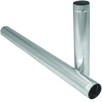 Imperial GV0352 Duct Pipe, 3 in Dia, 60 in L, 30 Gauge, Galvanized Steel, Galvanized