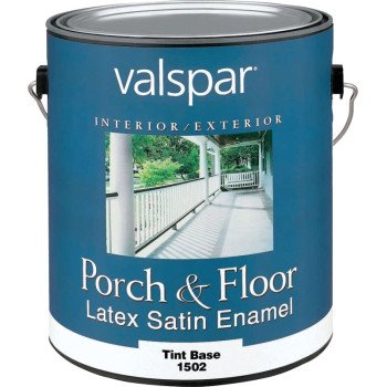 Valspar Medallion 1500 027.0001502.007 Porch and Floor Paint, Satin Sheen, 1 gal, 400 sq-ft/gal Coverage Area