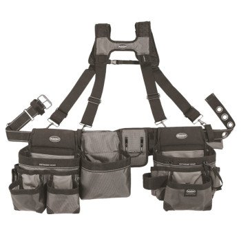 Bucket Boss 55135 Mullet Buster Suspension Rig, 52 in Waist, Poly Fabric, Gray, 29-Pocket