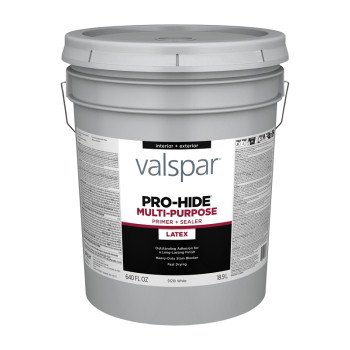 Valspar Pro-Hide 028.0091218.008 Multi-Purpose Primer, White, 5 gal, Plastic Pail