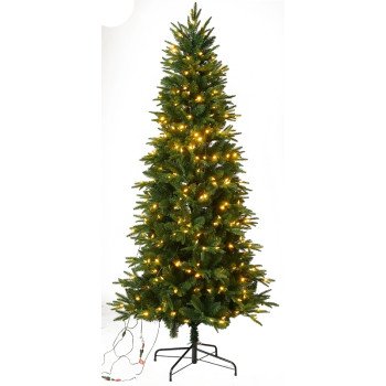 Santas Forest 27771 Prelit Black Hills Spruce Tree, 7 ft H