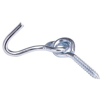 ProSource LR-404-PS Hammock Hook, 1-1/4 in Opening, Steel, Silver, Zinc