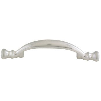 Amerock BP874G9 Cabinet Pull, 5-1/16 in L Handle, 1-1/8 in H Handle, 1 in Projection, Zinc, Sterling Nickel