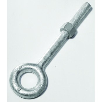 Baron 24-3/8X4-1/2 Eye Bolt, 3/8 in Thread, 2-1/2 in L Thread, 3/4 in ID x 1-1/2 in OD Dia Eye, 4-1/2 in L Shank