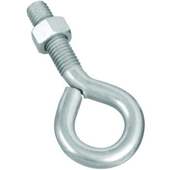 National Hardware N221-309 Eye Bolt, 1/2-13 Thread, 1-3/4 in L Thread, 1 in ID Dia Eye, 2.14 in L Shank, Steel, Zinc