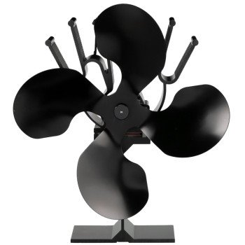 Ashley Hearth Miracle Heat MH4 4-Blade Thermoelectric Fan, Aluminum