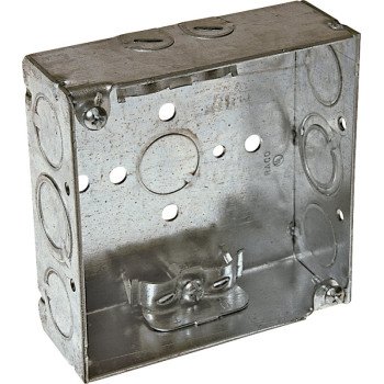 Raco 8211 Outlet Box, 11-Knockout, Steel, Gray, Screw