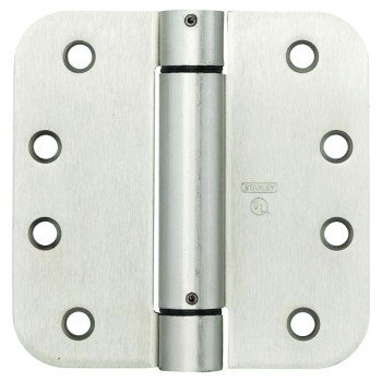 National Hardware N351-023 Spring Hinge, 4 in L Dimensions, Steel, Satin Nickel, 37 lb