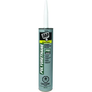 DAP 74810 Polyurethane Adhesive, White, 2 to 4 days Curing, 40 to 110 deg F, 300 mL Cartridge