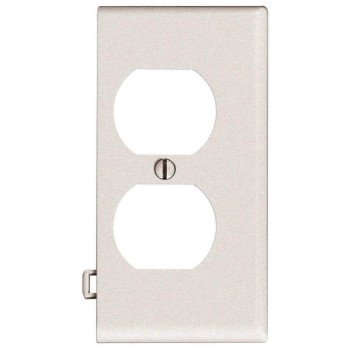 Leviton PSE8-I Receptacle Sectional Wallplate, 1 -Gang, Thermoplastic Nylon, Ivory, Surface Mounting