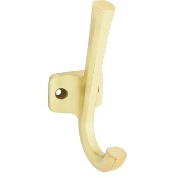 National Hardware Powell N337-914 Angled Hook, 60 lb, Aluminum, Brushed Gold