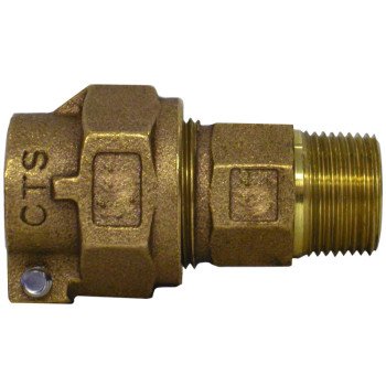 Legend T-4300NL Series 313-204NL Pipe Coupling, 3/4 in, Compression x MNPT, Bronze, 100 psi Pressure