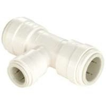 Watts 3524R-101004 Reducing Pipe Tee, 1/4 in, Sweat Push-Fit, Plastic, White, 100 psi Pressure