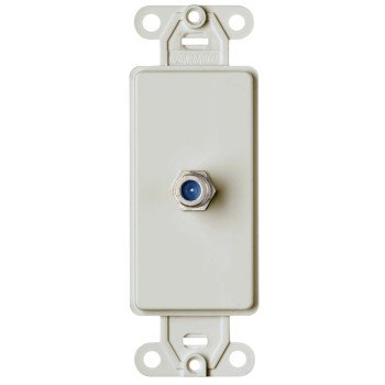 Leviton 022-40681-00W Wallplate, Plastic, White, Flush Mounting