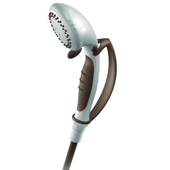 Moen DN8001CA Handheld Shower, 1.75 gpm, Pause, Combination Spray Settings, 4-Spray Function, ABS/Santoprene, Glacier