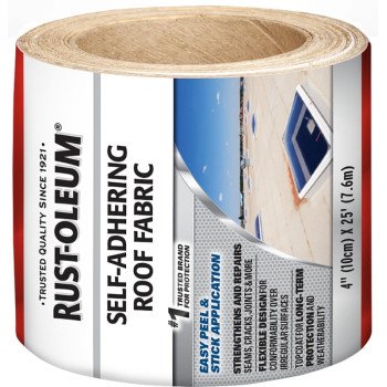 Rust-Oleum 345651 Self-Adhering Roof Fabric, 4 in x 25 ft, Roll