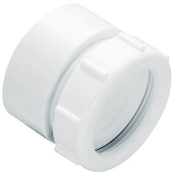 Plumb Pak PP999W Marvel Pipe Connector, 1-1/2 in, Compression, Plastic, White