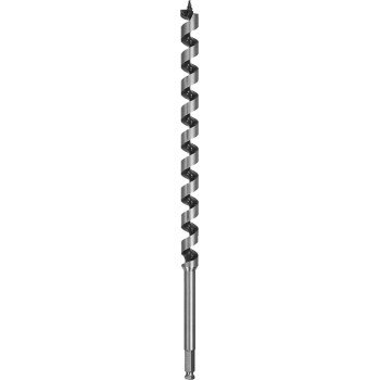 DEWALT DW1681 Auger Drill Bit, 5/8 in Dia, 17 in OAL, Hollow Center Flute, 7/16 in Dia Shank, Ball Groove Shank