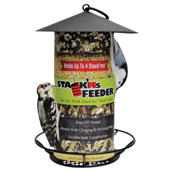 HEATH S-6-2 Wild Bird Feeder, 9-1/2 in H, 4 Seed Cakes, Steel, Hanging Mounting