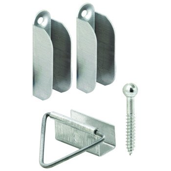 Make-2-Fit PL 7760 Top Hanger and Bottom Latch, Aluminum, Mill, For: 7/16 in Screen Frame