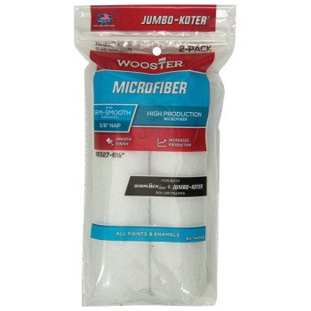 WOOSTER RR327-6 1/2 Paint Roller Cover, 3/8 in Thick Nap, 6-1/2 in L, Microfiber Cover