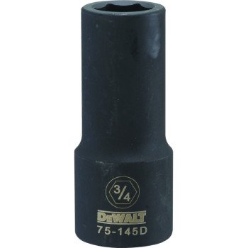 DEWALT DWMT75145OSP Impact Socket, 3/4 in Socket, 3/4 in Drive, 6-Point, CR-440 Steel, Black Oxide