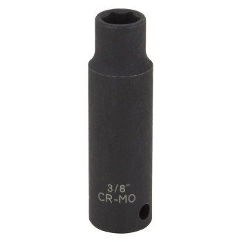 Vulcan MT6580111 Deep Impact Socket, 5/8 in Socket, 3/8 in Drive, Deep Drive, 6-Point, Chrome Molybdenum Steel