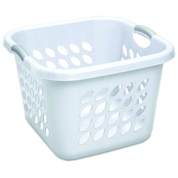 Sterilite 12178006 Laundry Basket, 1.5 bu Capacity, White, 1-Compartment