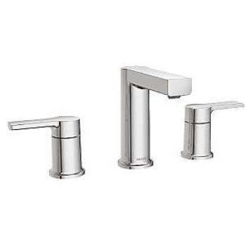 Moen Rinza Series 84629 Bathroom Faucet, 1.2 gpm, 2-Faucet Handle, 3-Faucet Hole, Metal, Chrome, Lever Handle