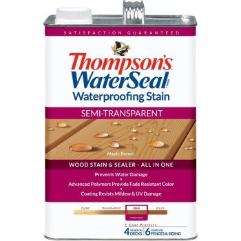 Thompson's WaterSeal TH.092701-16 Waterproofing Stain, Semi-Transparent, Desert Tan, 1 gal