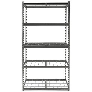 ProSource 310-ORG1505M Boltless Shelving Unit with Wire Decking, 5000 lb, 5-Shelf, 36 in OAW, 18 in OAD, 72 in OAH