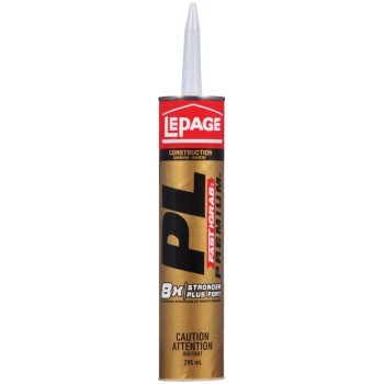 LePage PL Premium 1417396 Construction Adhesive, Gray, 295 mL Cartridge