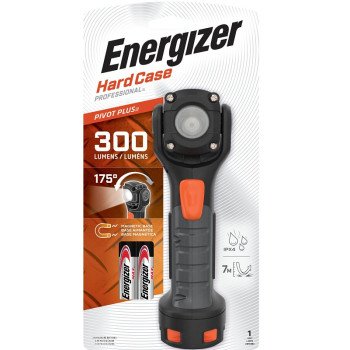 Energizer HCSW21E Professional PivotPro Flashlight, AA Battery, Alkaline Battery, LED Bulb, 300 Lumens