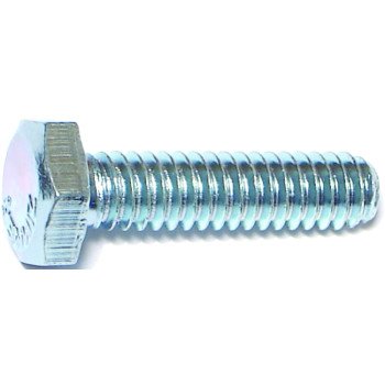 Midwest Fastener 00005 Bolt, 1/4-20 in Thread, 1 in OAL, 2 Grade, Zinc, Zinc, Coarse Thread