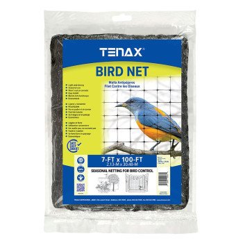 Tenax 2A220063 Protective Netting, 100 ft L, 7 ft W, Square Mesh, 3/4 in Mesh, Polypropylene, Black