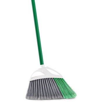 Libman PRECISION ANGLE Series 205 Broom, 13 in Sweep Face, 6 in L Trim, PET Bristle, 53 in L, Steel