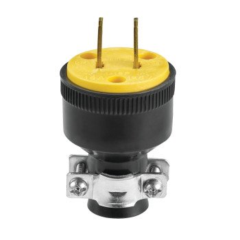 WD1723   BLK RUBBER 2WIRE PLUG